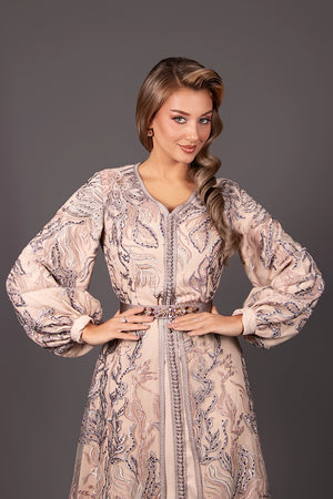 Caftan marocain de luxe pour soirée et réception