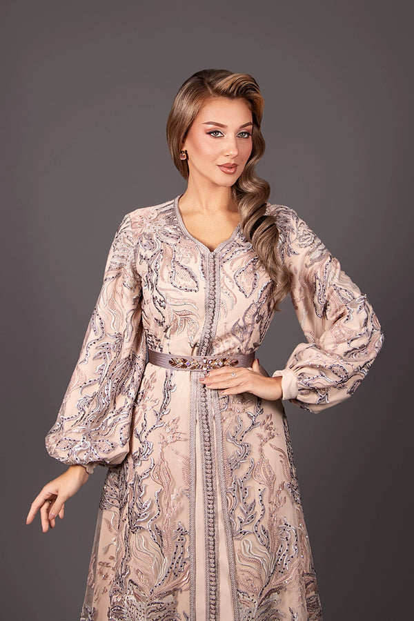 Caftan marocain de luxe pour soirée et réception