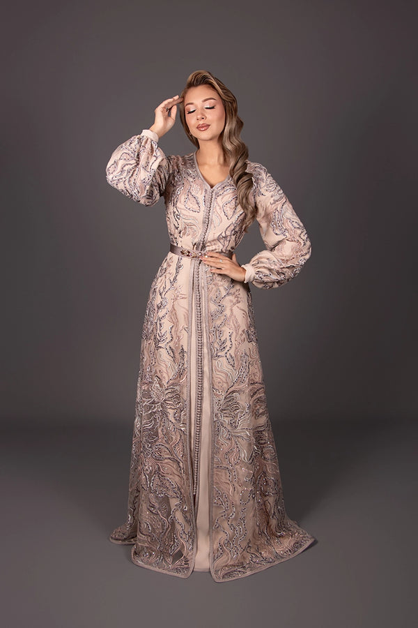 Caftan marocain de luxe pour soirée et réception
