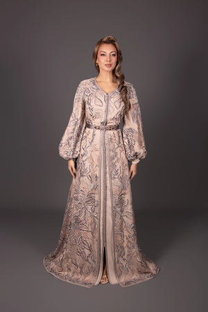 Caftan marocain de luxe pour soirée et réception