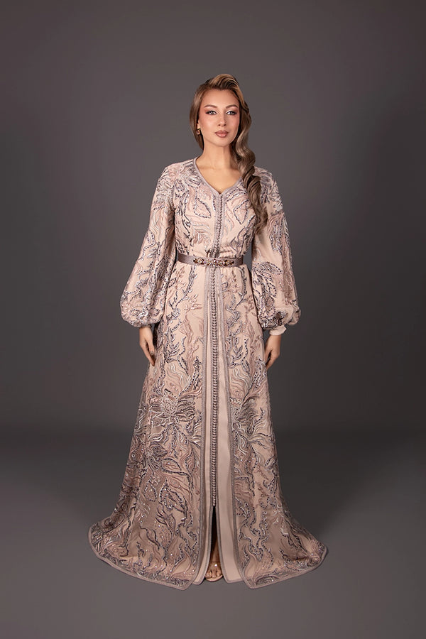 Caftan marocain de luxe pour soirée et réception