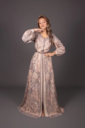 Caftan marocain de luxe pour soirée et réception